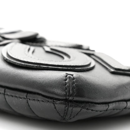 Chanel Lambskin Camellia No. 5 Chain Pouch Black 10 of 10