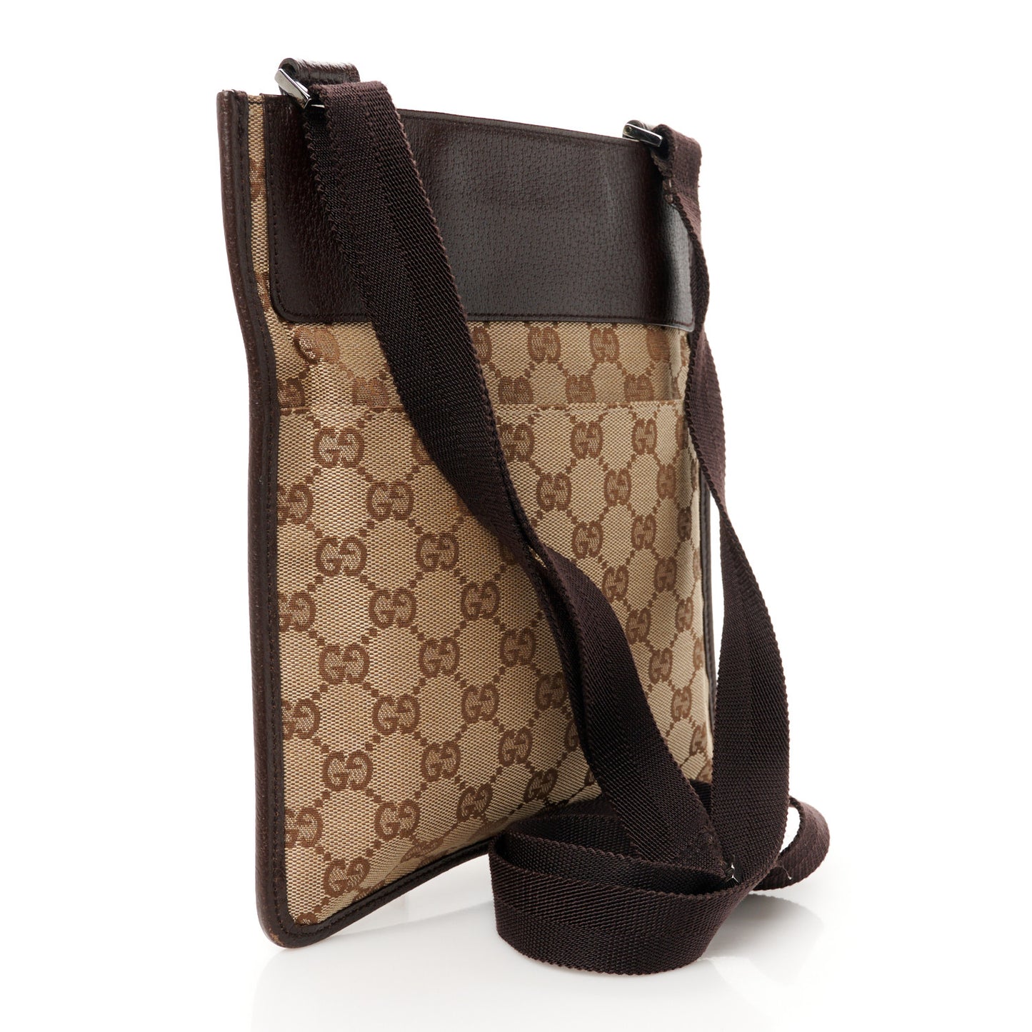 Monogram Messenger Crossbody Bag Dark Brown