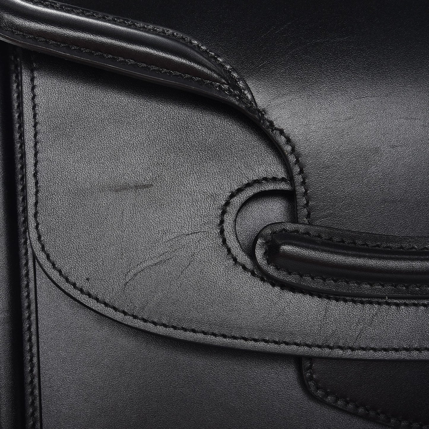 Calfskin Heroine Chain Satchel Black