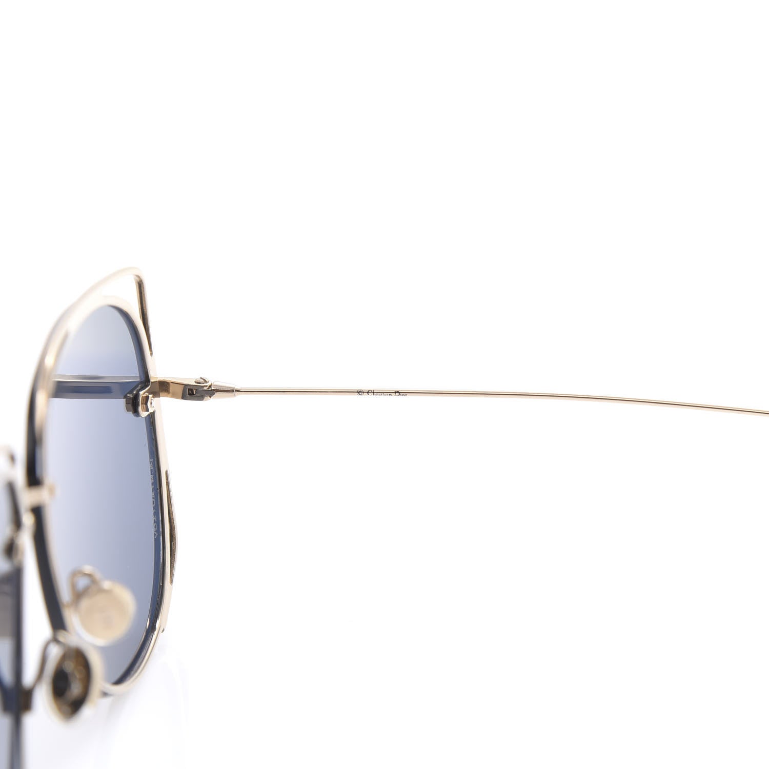 Christian Dior Metal Stellaire 6 Sunglasses Gold Blue 7 of 8