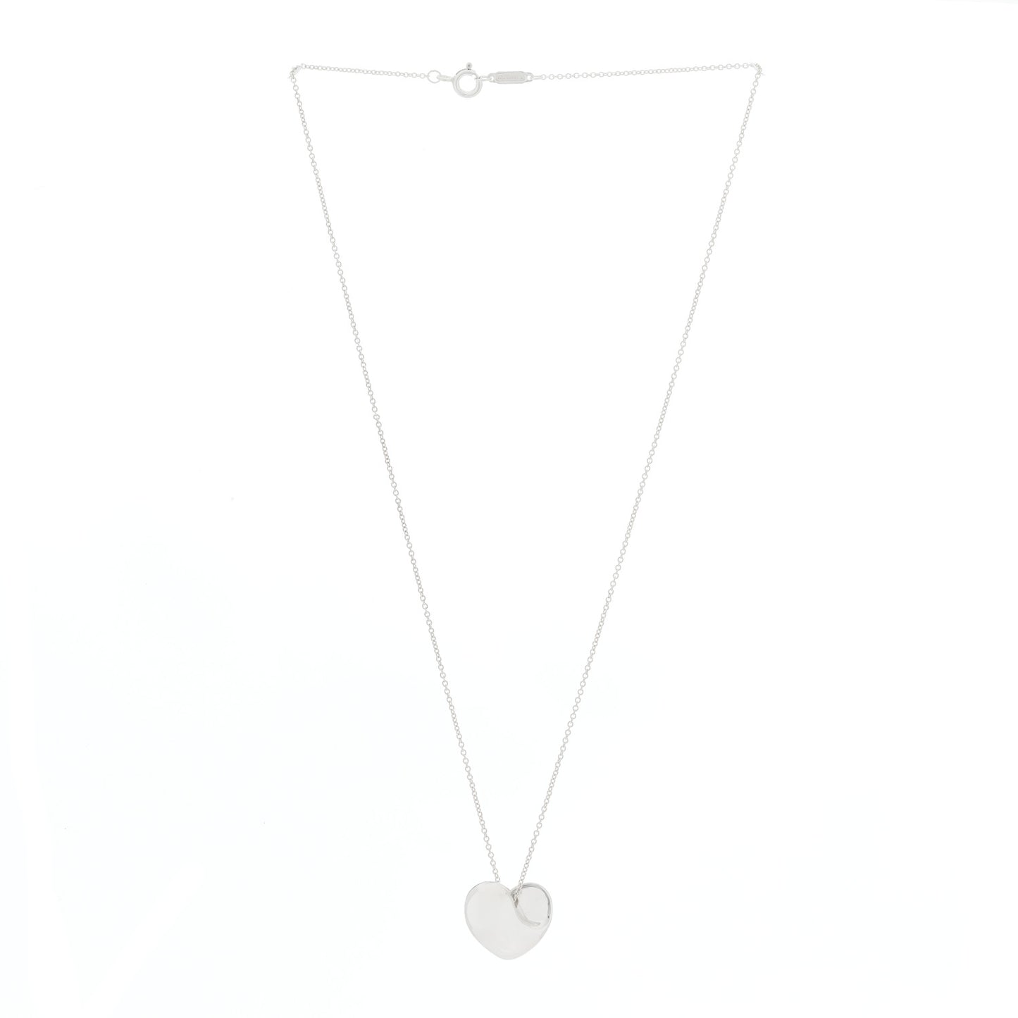 Sterling Silver 14mm Elsa Perretti Full Heart Pendant Necklace
