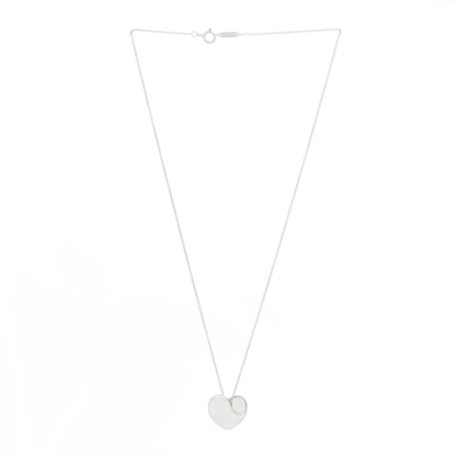 Tiffany Sterling Silver 14mm Elsa Perretti Full Heart Pendant Necklace 2 of 4