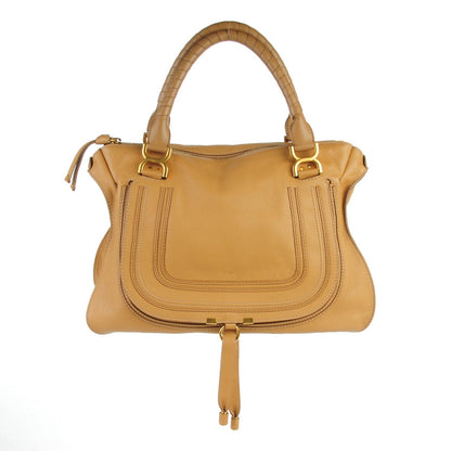 Chloe Calfskin Large Marcie Satchel Sand Shell 1 of 8