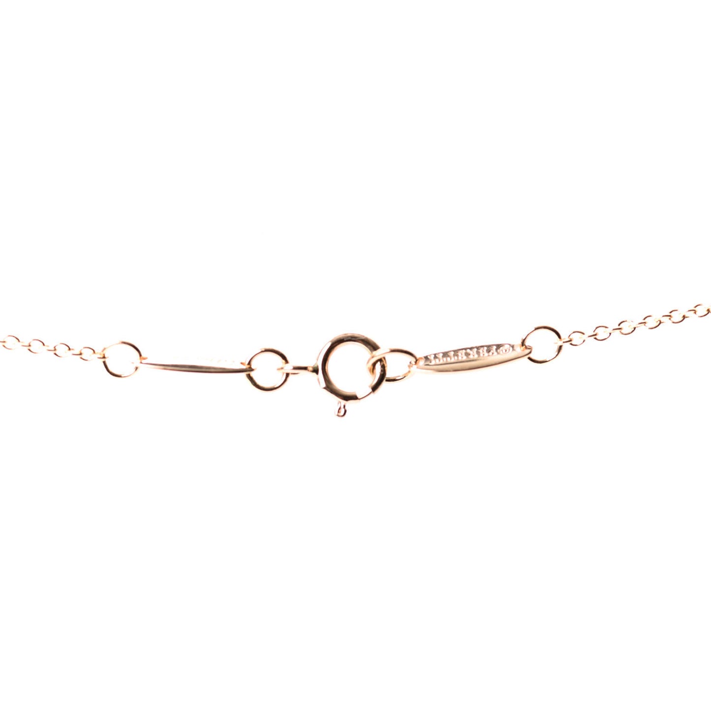 18K Rose Gold Diamond .07ct Elsa Peretti Diamonds by the Yard Pendant Necklace