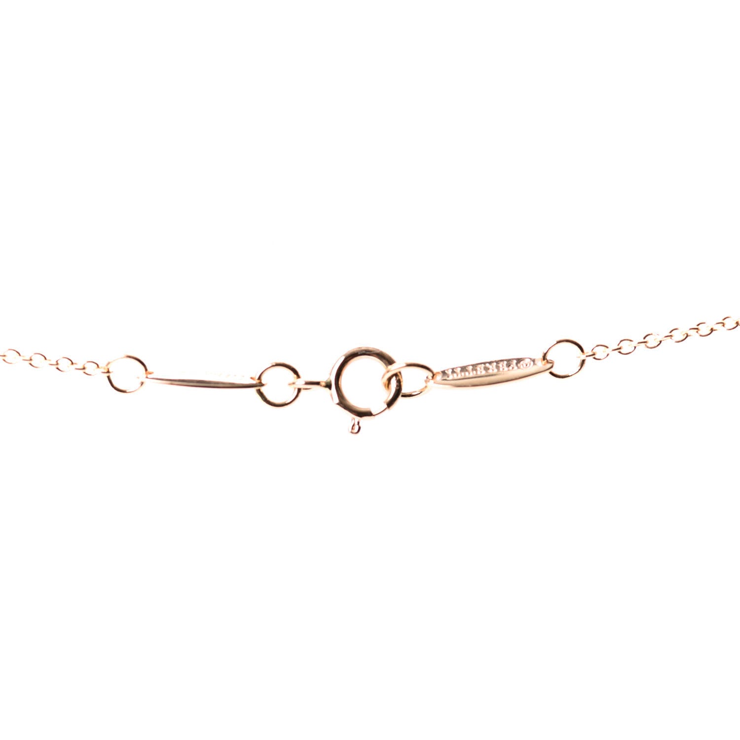 Tiffany 18K Rose Gold Diamond .07ct Elsa Peretti Diamonds by the Yard Pendant Necklace 5 of 6