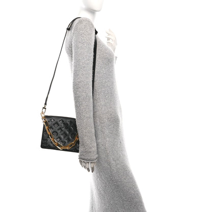 Louis Vuitton Lambskin Embossed Monogram Coussin BB Black 2 of 11