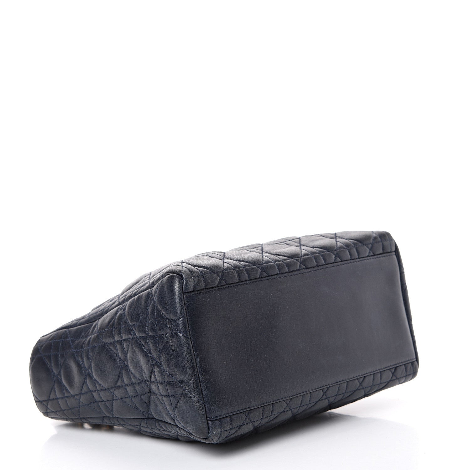 Christian Dior Lambskin Cannage Medium Lady Dior Navy Blue 3 of 21