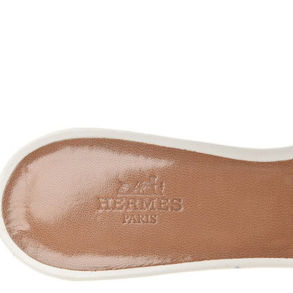 Hermes Calfskin Oasis Sandals 36.5 White 8 of 9