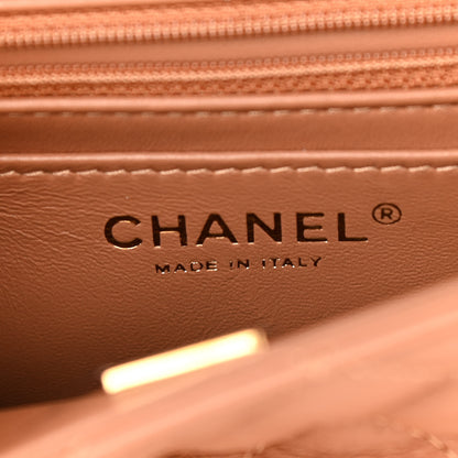 Chanel Lambskin Quilted Mini Rectangular Flap Brown 6 of 11
