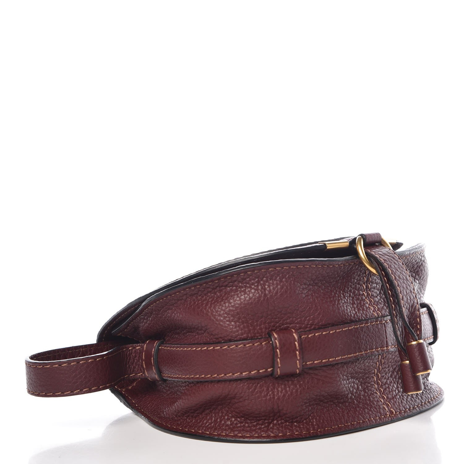 Chloe Calfskin Marcie Round Crossbody Bag Dark Velvet 4 of 8