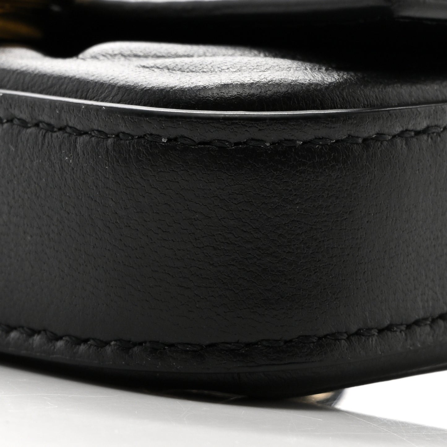Nappa Matisse FF Embossed Nano Baguette Charm Black