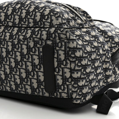 Christian Dior Oblique Calfskin Rider Backpack Beige Black 10 of 12