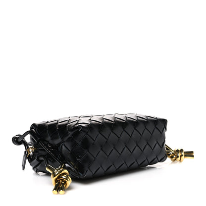 Bottega Veneta Polished Nappa Intrecciato Metallic Knot Mini Loop Camera Bag Black 4 of 9