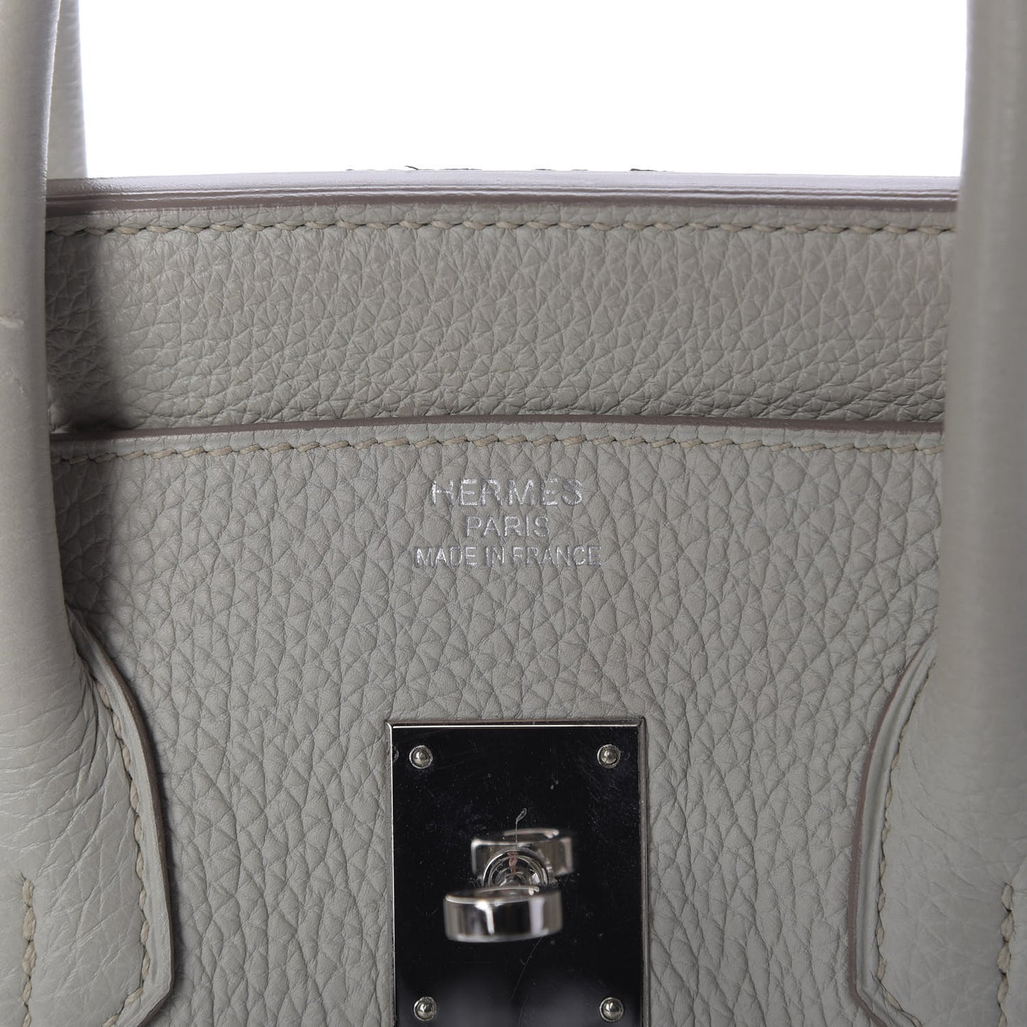Taurillon Clemence Birkin 35 Gris Perle