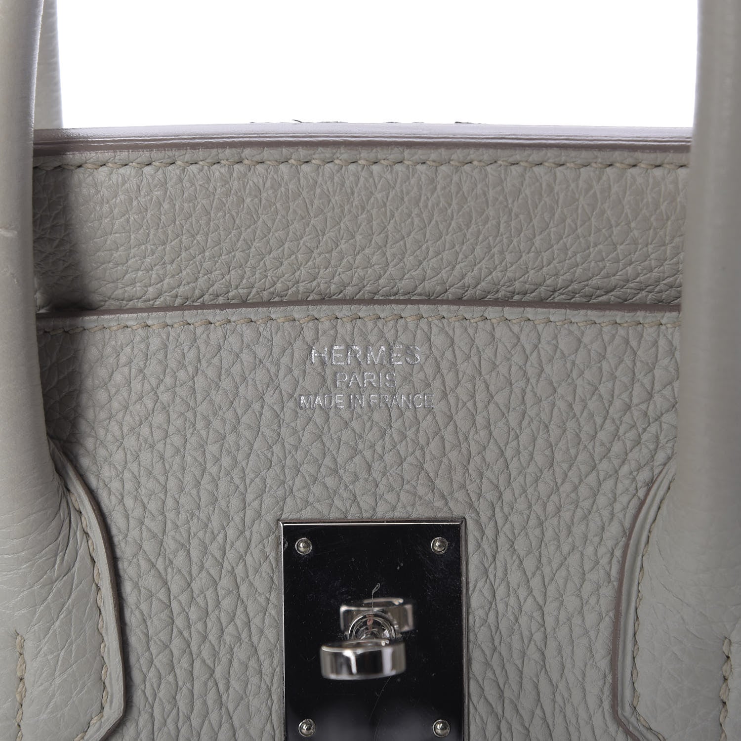 Hermes Taurillon Clemence Birkin 35 Gris Perle 8 of 11