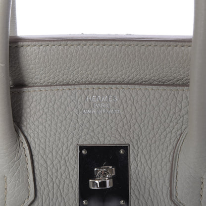 Hermes Taurillon Clemence Birkin 35 Gris Perle 8 of 11