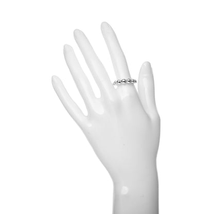 Van Cleef & Arpels 18K White Gold Pearls of Gold Variation Ring 54 6.75 2 of 6
