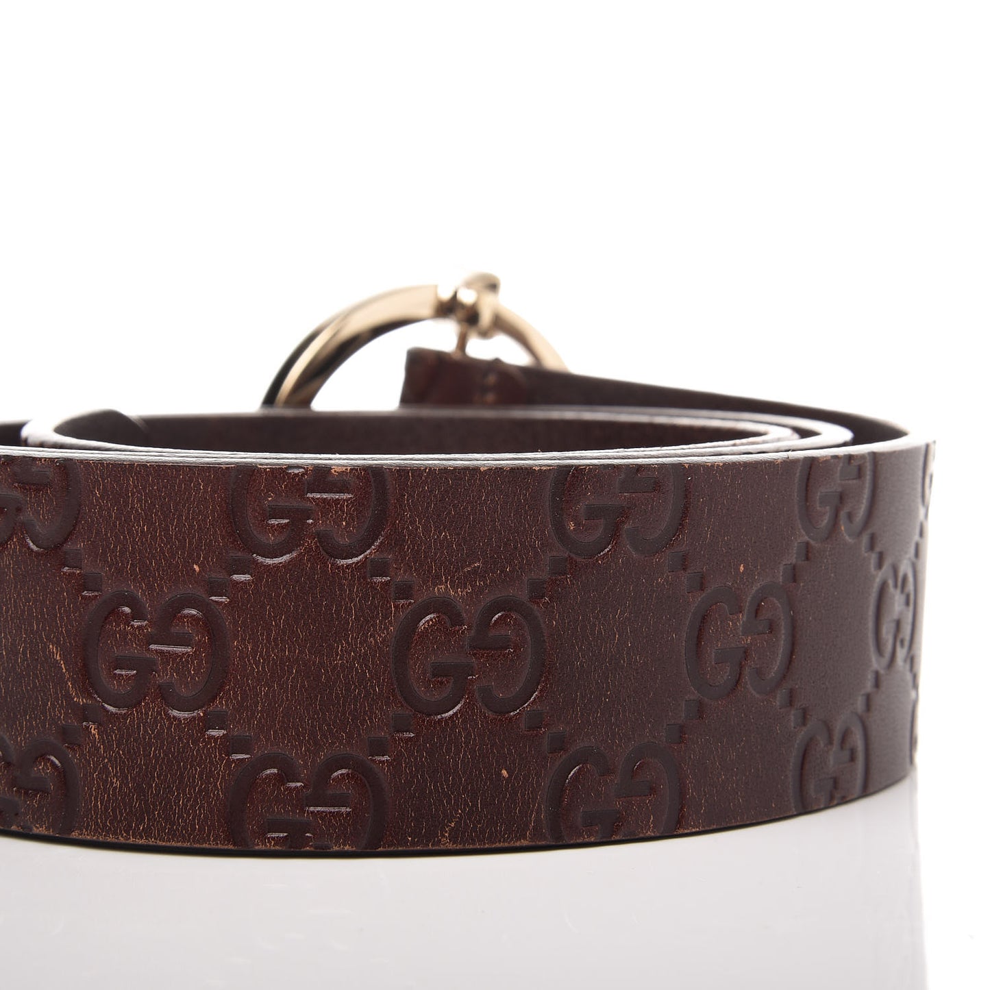 Guccissima Signature Belt 90 36 Dark Brown
