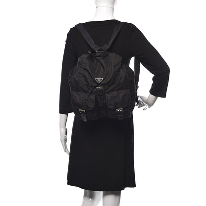 Prada Nylon Vela Medium Backpack Black 2 of 19