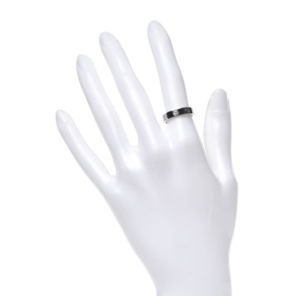 Cartier 18K White Gold Diamond 4mm LOVE Wedding Band Ring 50 5.25 2 of 4