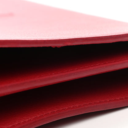 Saint Laurent Calfskin Monogram Large Belle De Jour Clutch Red 7 of 7
