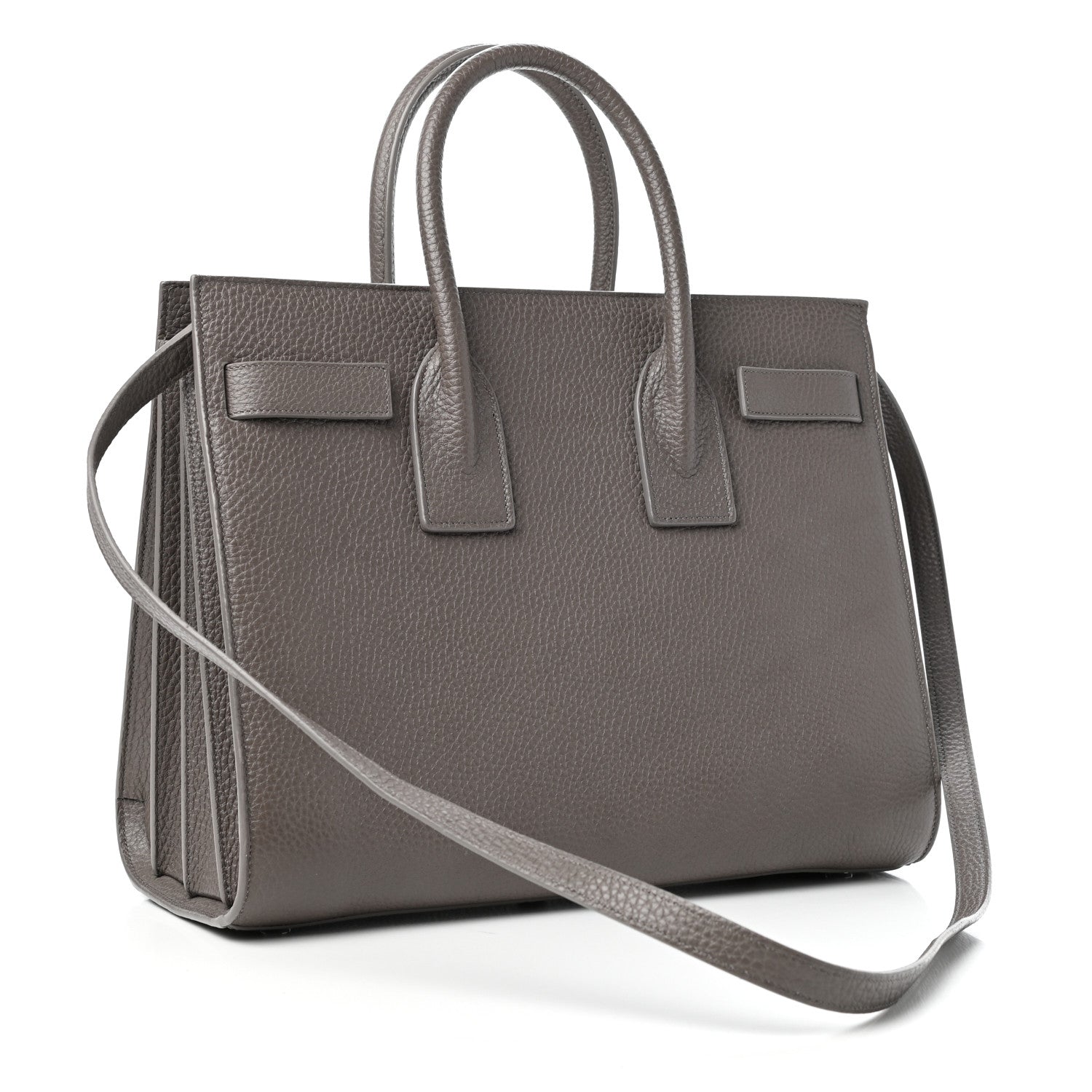 Saint Laurent Grained Calfskin Small Sac De Jour Fog 3 of 9