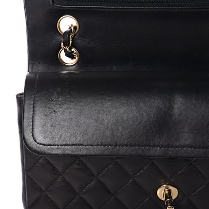 Chanel Lambskin Quilted Medium Double Flap Black 11 of 16