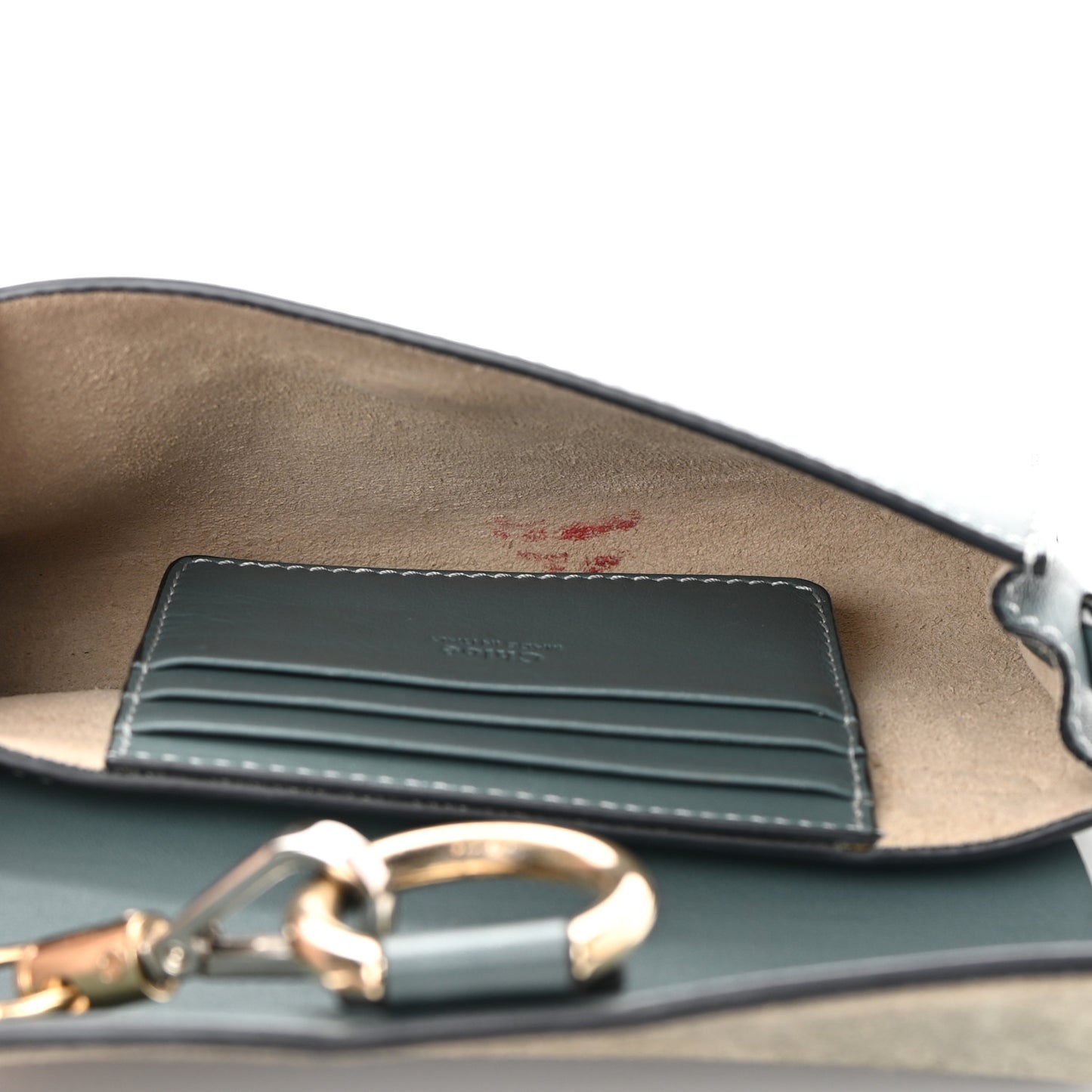 Suede Calfskin Mini Faye Shoulder Bag Cloudy Blue
