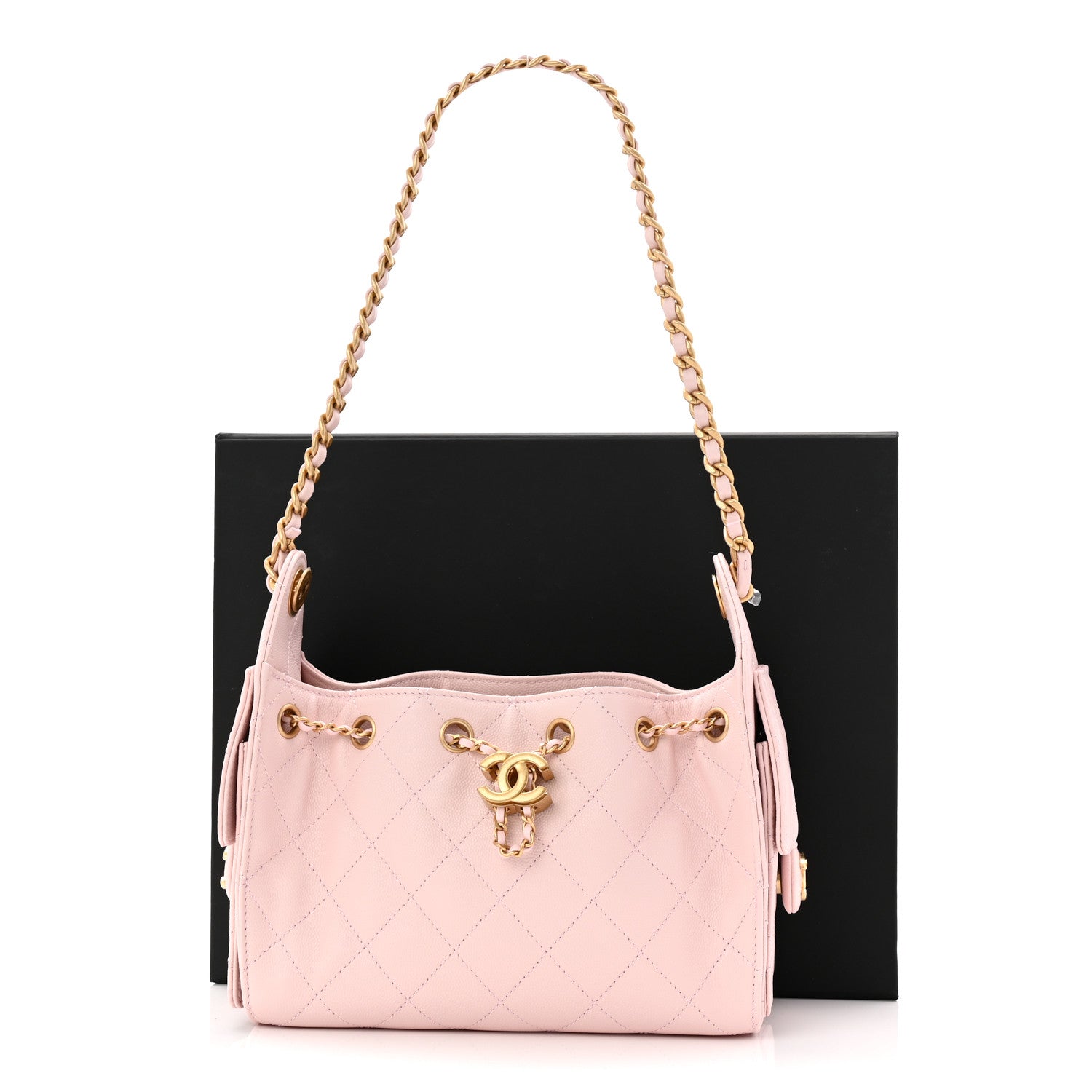 Chanel Caviar Quilted Mini Chanel 25 Handbag Light Pink 11 of 11