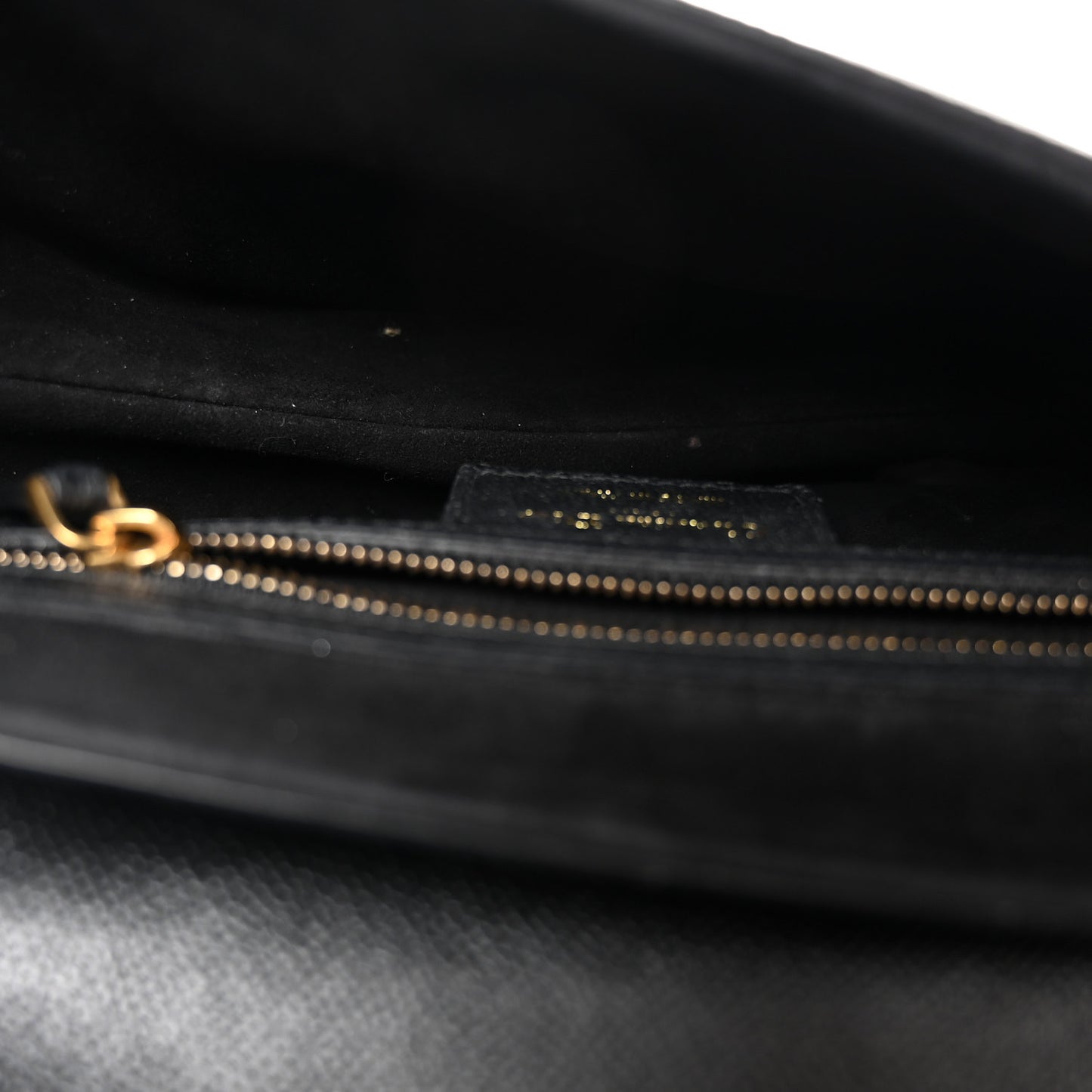 Grained Calfskin Saddle Bag Black