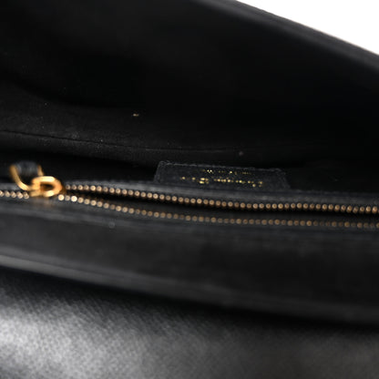 Christian Dior Grained Calfskin Saddle Bag Black 5 of 11