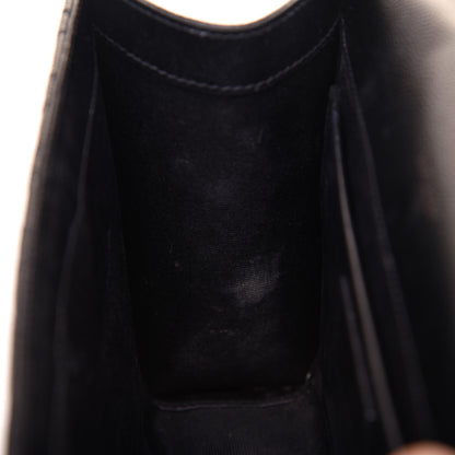 Saint Laurent Grain De Poudre Textured Mixed Matelasse Triquilt Medium Monogram Satchel Black 12 of 13