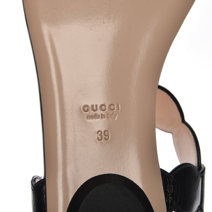 Gucci Nappa Willow Pearl Thong Sandals 39 Black 8 of 8