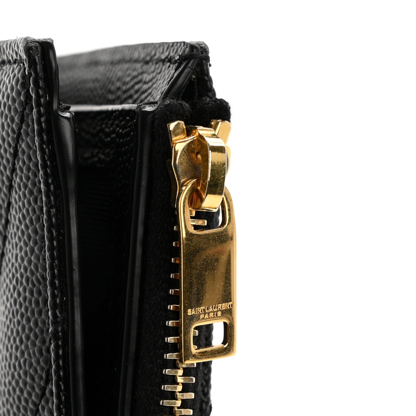 Grain De Poudre Matelasse Chevron Monogram Zipped Card Case Black