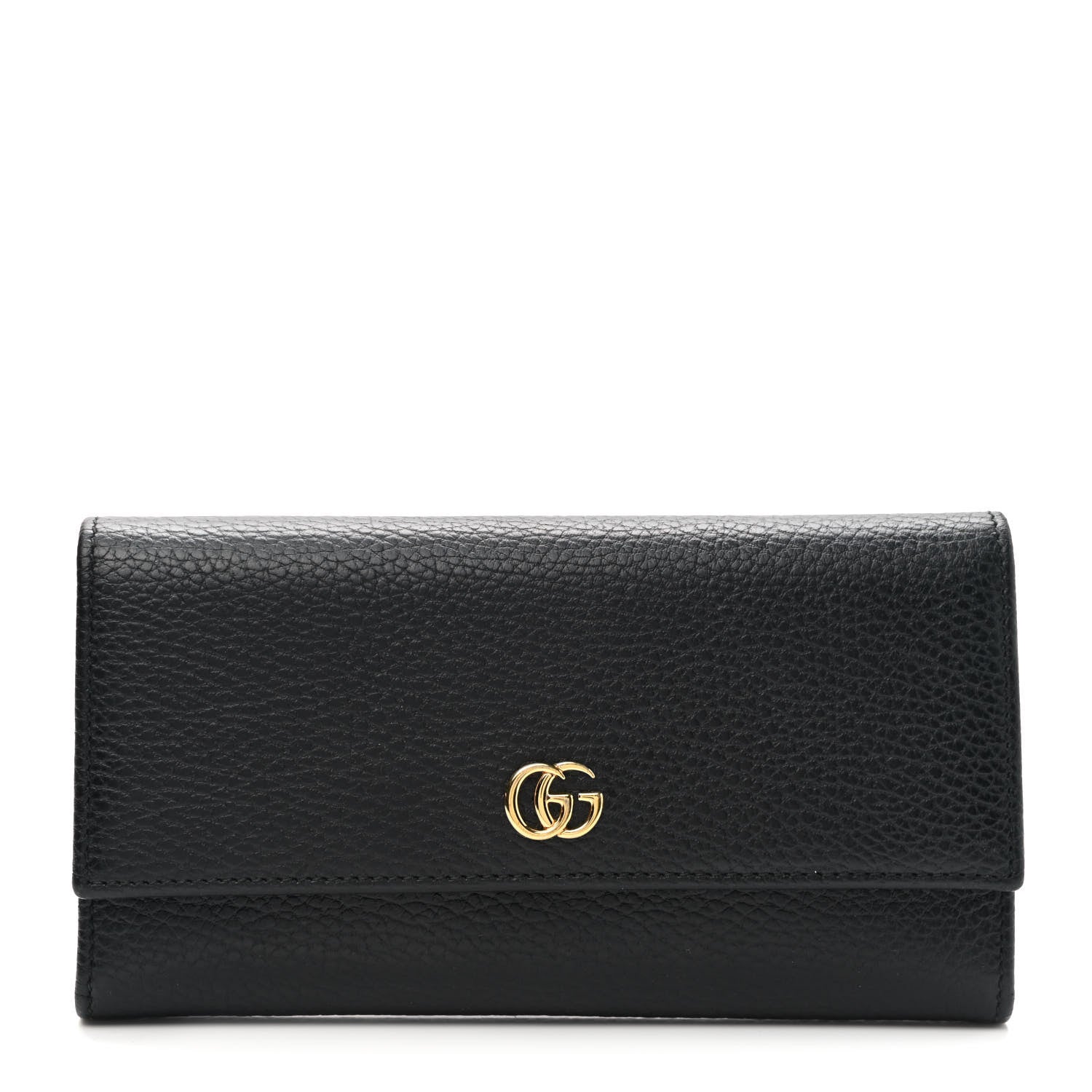 Gucci Dollar Calfskin GG Marmont Continental Wallet Black 1 of 7