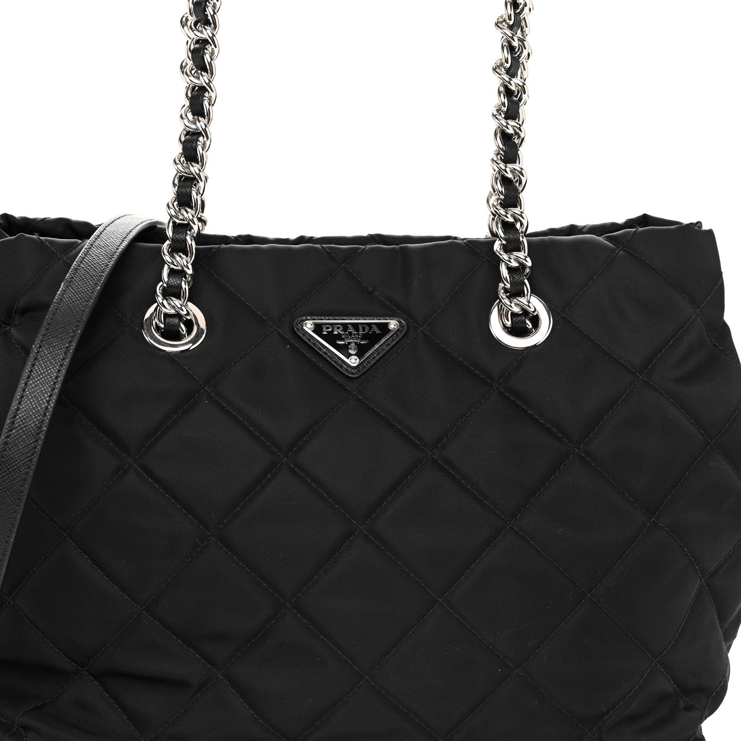 Prada Nylon Tessuto Impuntu Quilted Tote Black 8 of 10