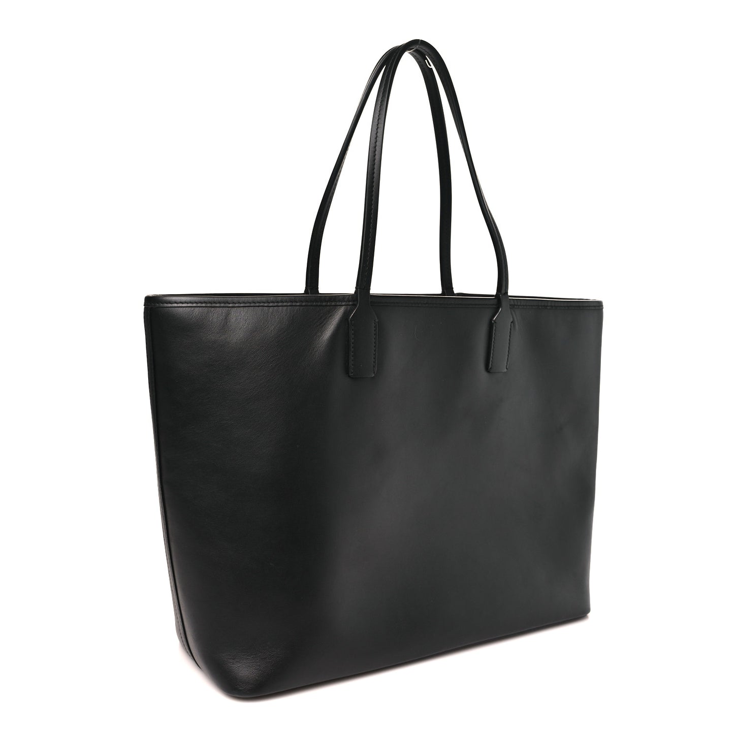 DOLCE GABBANA Calfskin Medium Fefe Tote Black