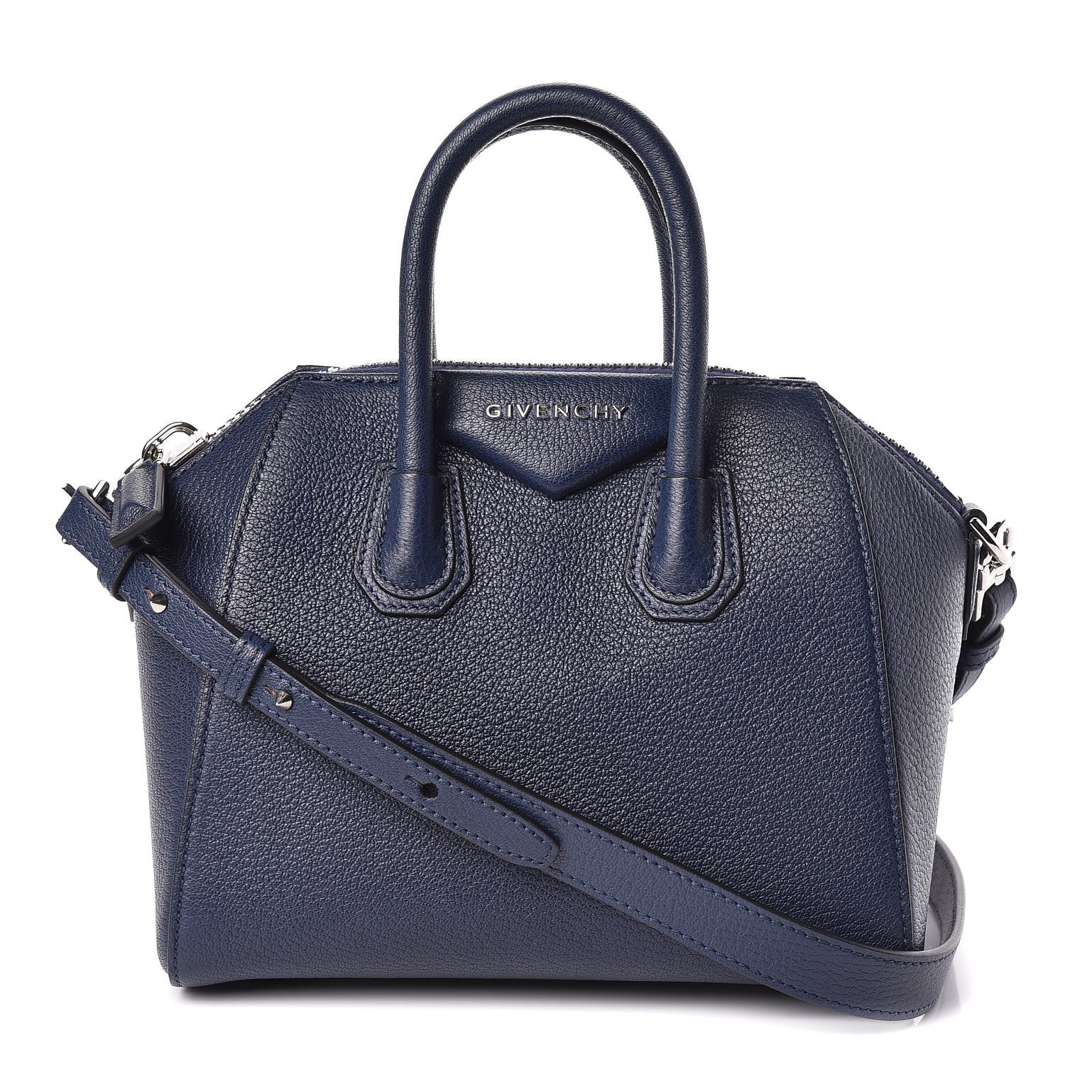 Givenchy Sugar Goatskin Mini Antigona Navy 1 of 9