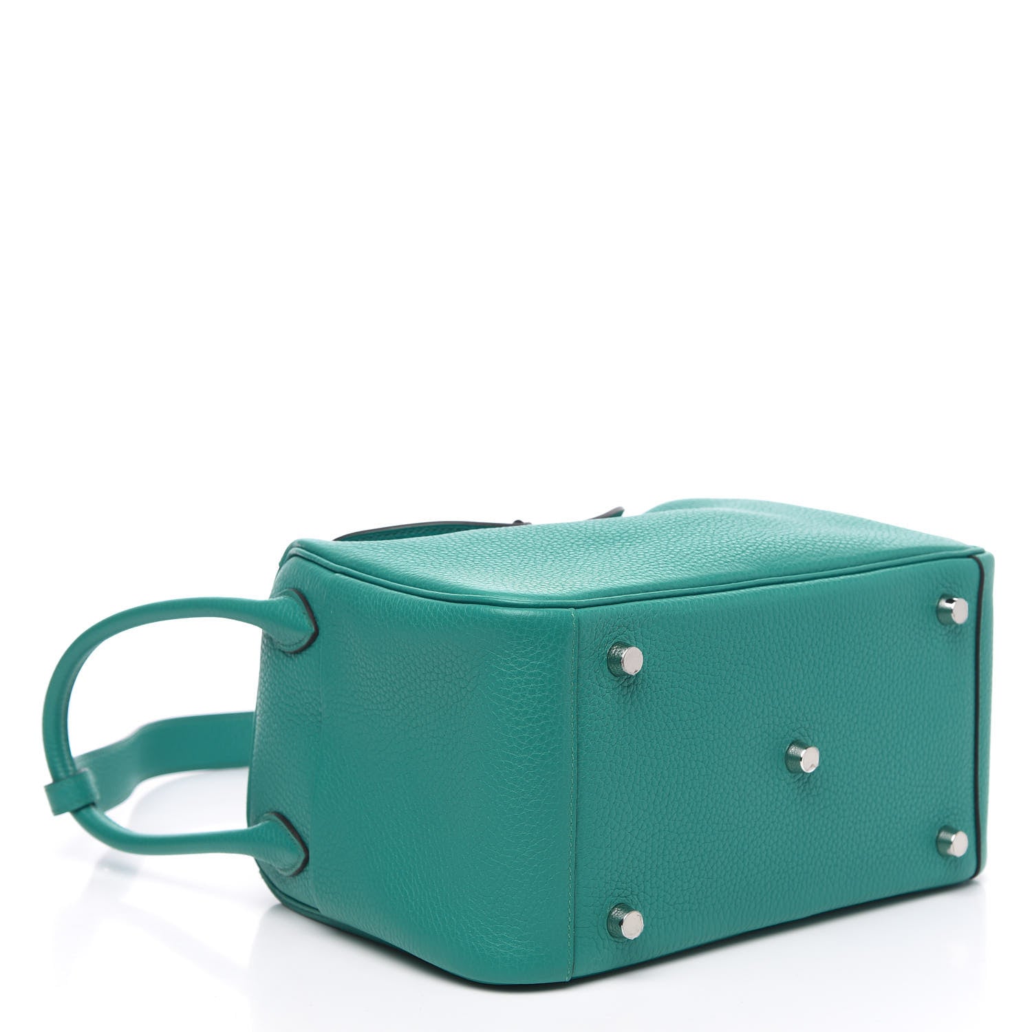 Hermes Taurillon Clemence Lindy 26 Blue Paon 3 of 9