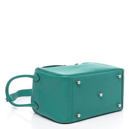 Hermes Taurillon Clemence Lindy 26 Blue Paon 3 of 9