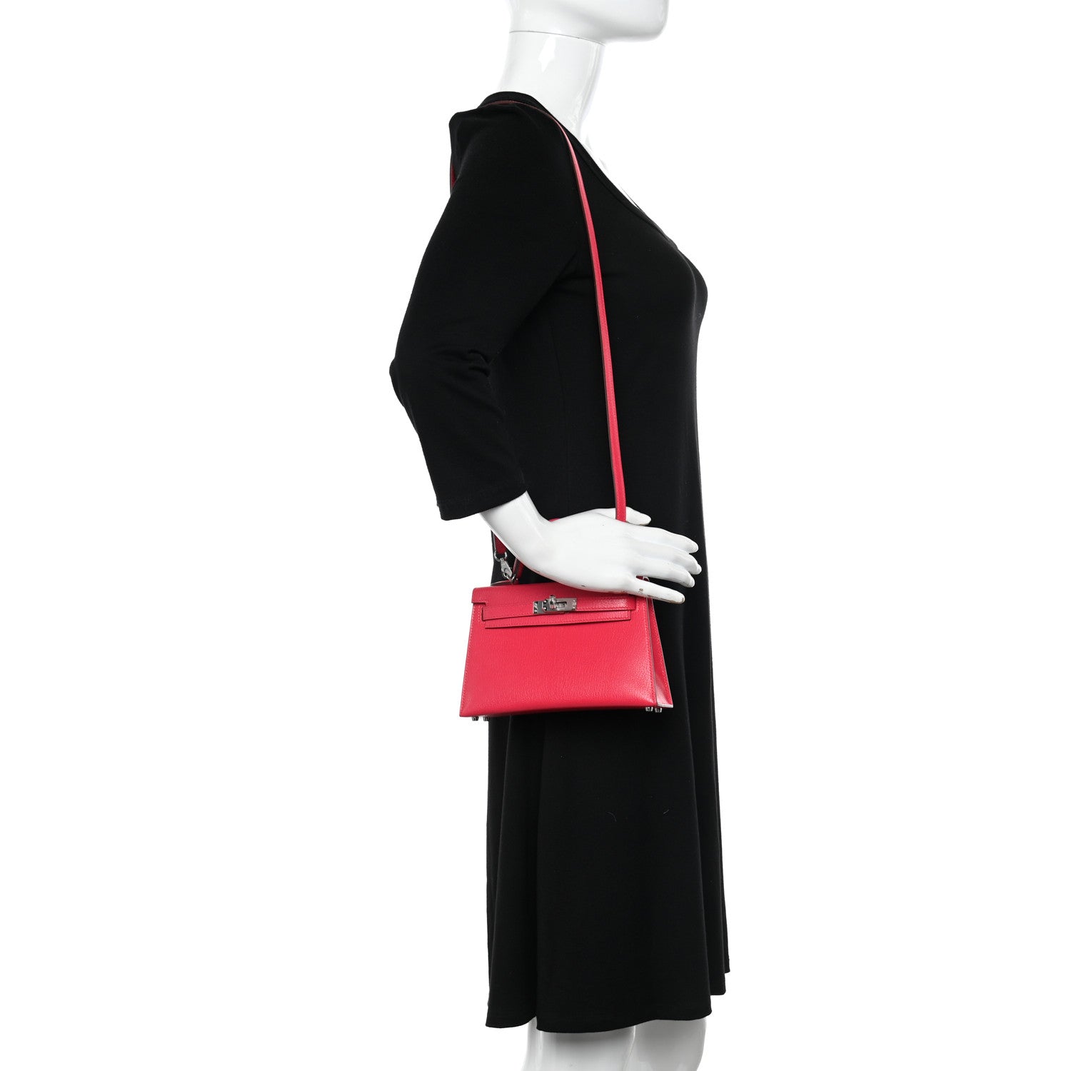 Hermes Chevre Chamkila Mini Kelly Sellier 20 Rose Extreme 2 of 11