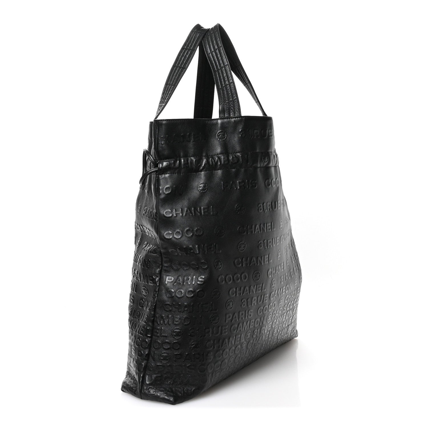 Chanel Calfskin Embossed Unlimited Tote Black 2 of 9