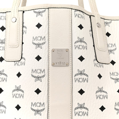 MCM Visetos Large Liz Reversible Shopper Tote White 11 of 20
