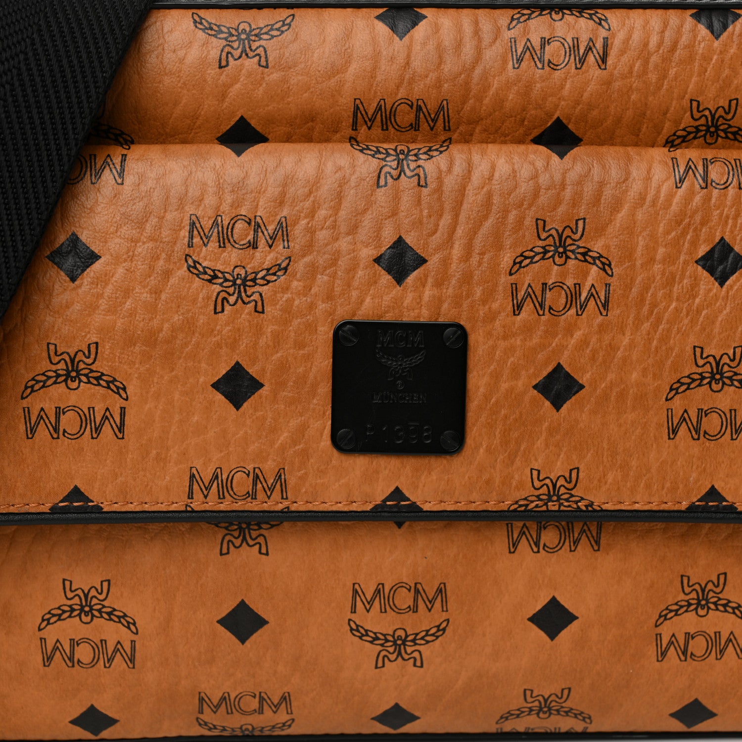 MCM Visetos Monogram Medium Aren Crossbody Cognac 8 of 10