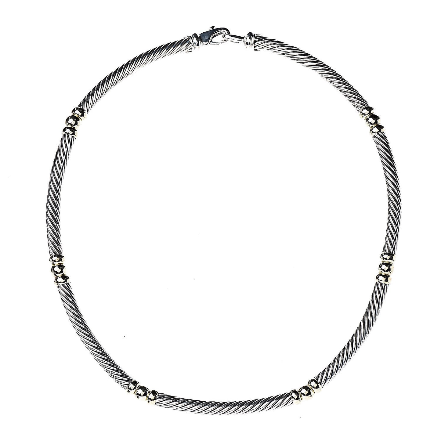 Sterling Silver 14K Yellow Gold Hampton Cable Necklace