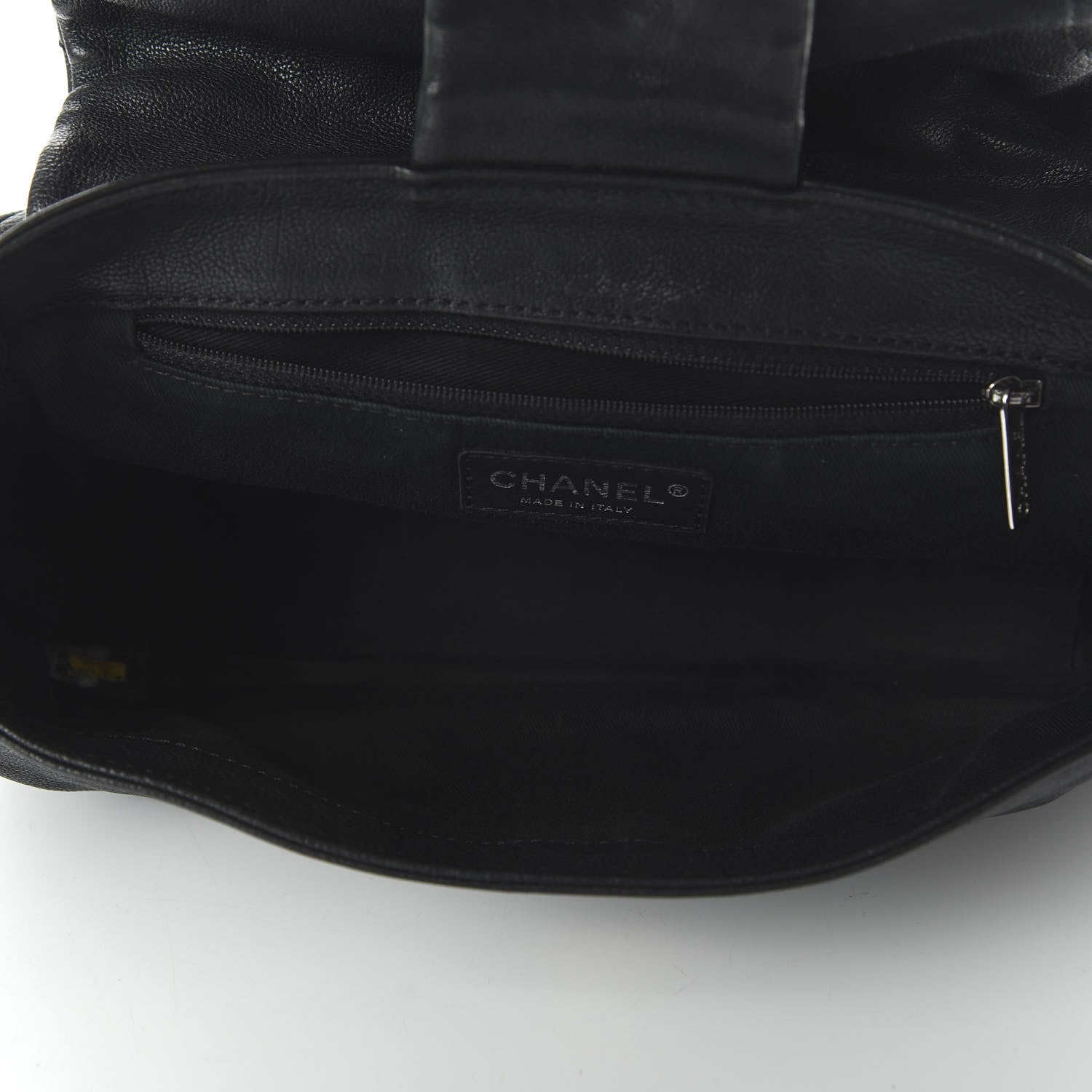 Chanel Calfskin Diamond Stitch Accordion Flap Black 5 of 10