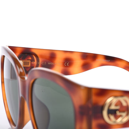Gucci Acetate Square Frame Sunglasses GG0142SA Tortoise 6 of 7