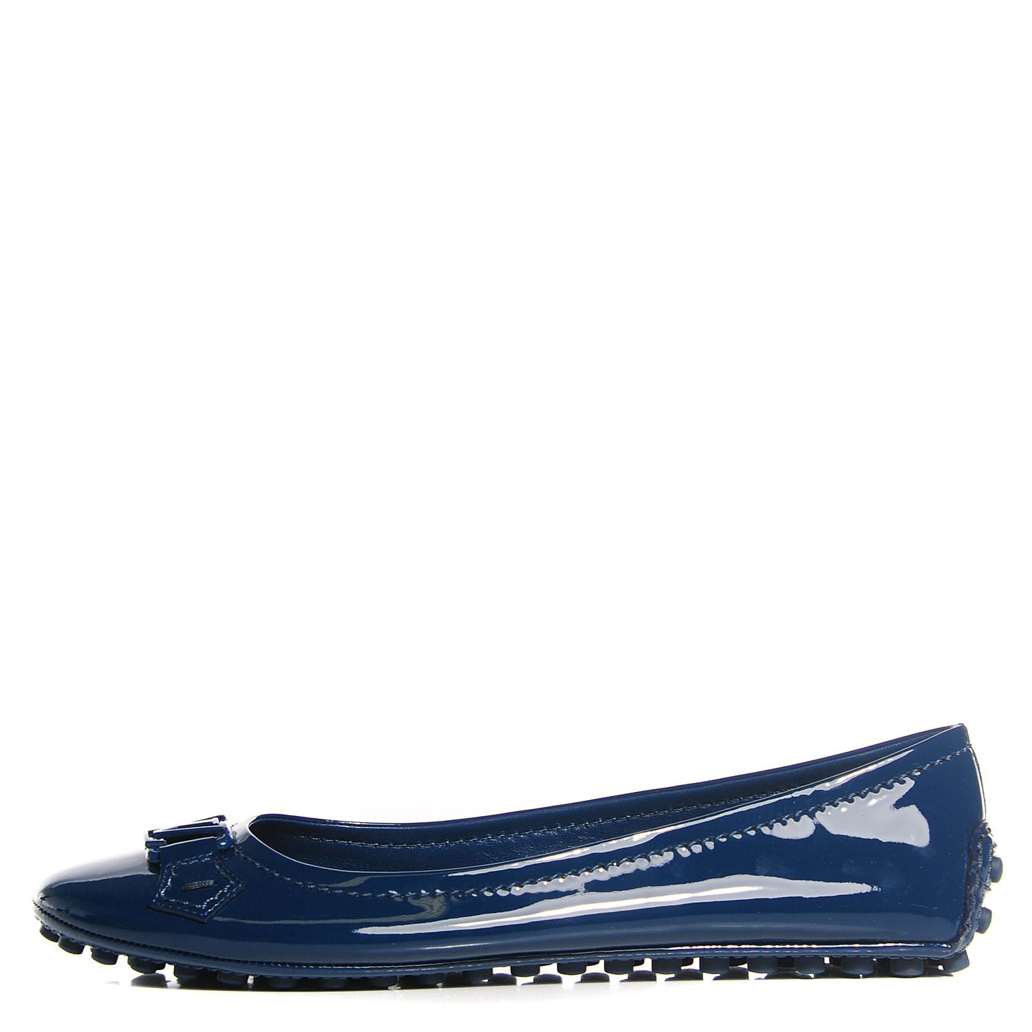 Louis Vuitton Patent Calfskin Oxford Ballerina Flats 38.5 Blue 1 of 7