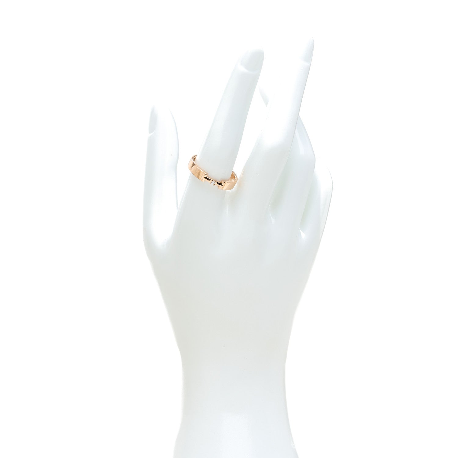 Tiffany 18K Rose Gold Diamond Tiffany True Ring 58 8.5 2 of 6