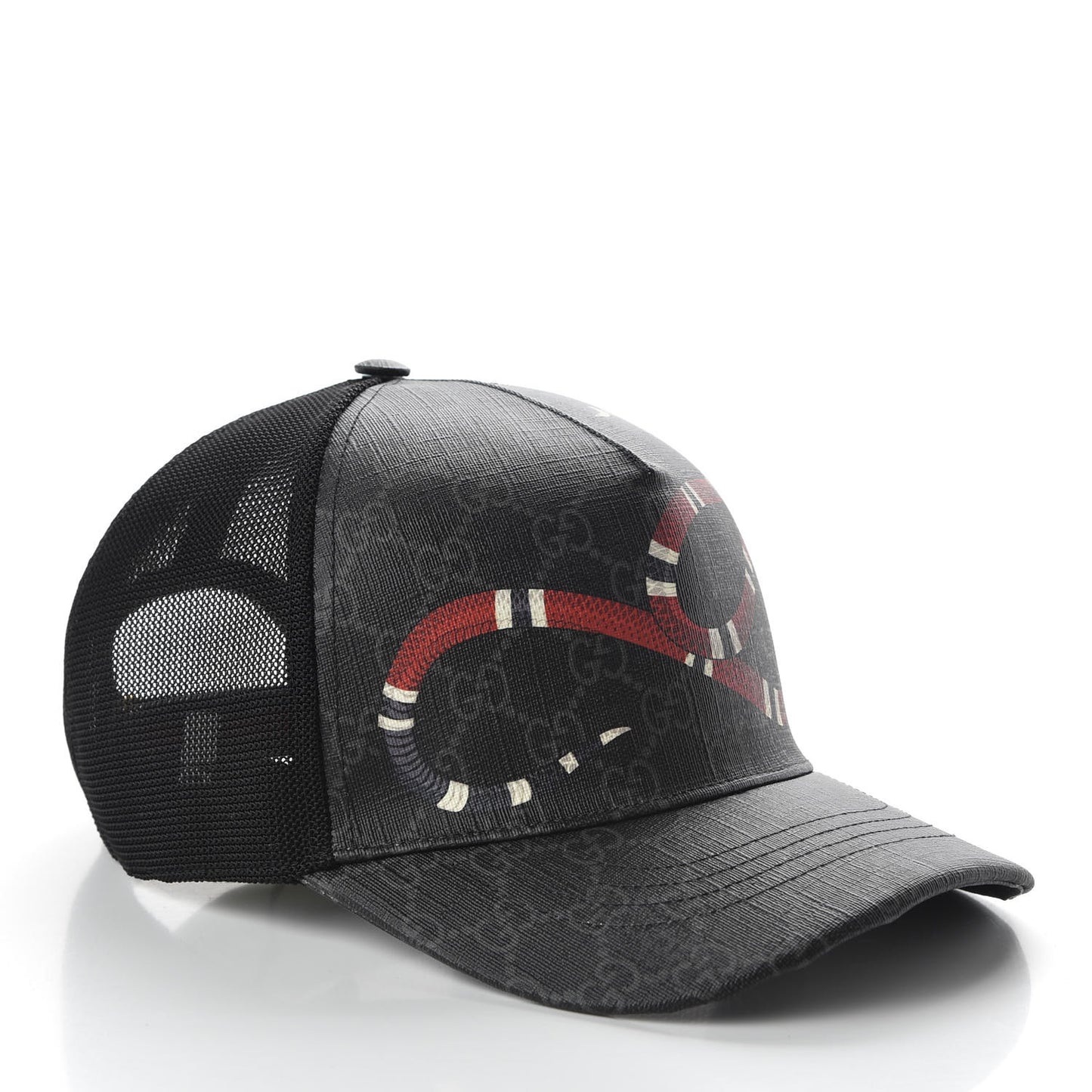 GG Supreme Monogram Kingsnake Print Baseball Hat XL 60 Black